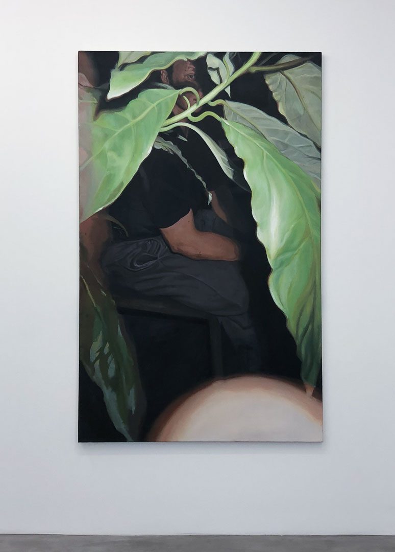 Malik, huile sur toile, 160x100cm, 2018 © GALERIE CHLOE SALGADO et Julian Simon.