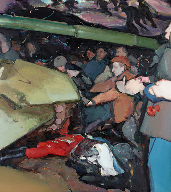 Andrius Zakarauskas 4 Andrius Zakarauskas, Red brushstroke, 2018, oil on canvas, 180x160 cm