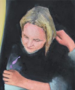 Andrius Zakarauskas, Waiting for that moment 2018, oil on canvas, 60 x 50 cm