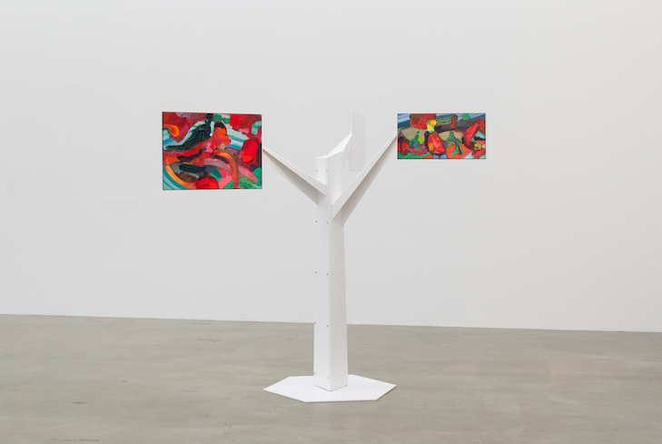 Baum der Erkenntnis Himmel, 2017 Oil on canvas and steel, 200 × 216 × 216 cm Baum der Erkenntnis Himmel, 2017 Oil on canvas and steel, 200 × 216 × 216 cm