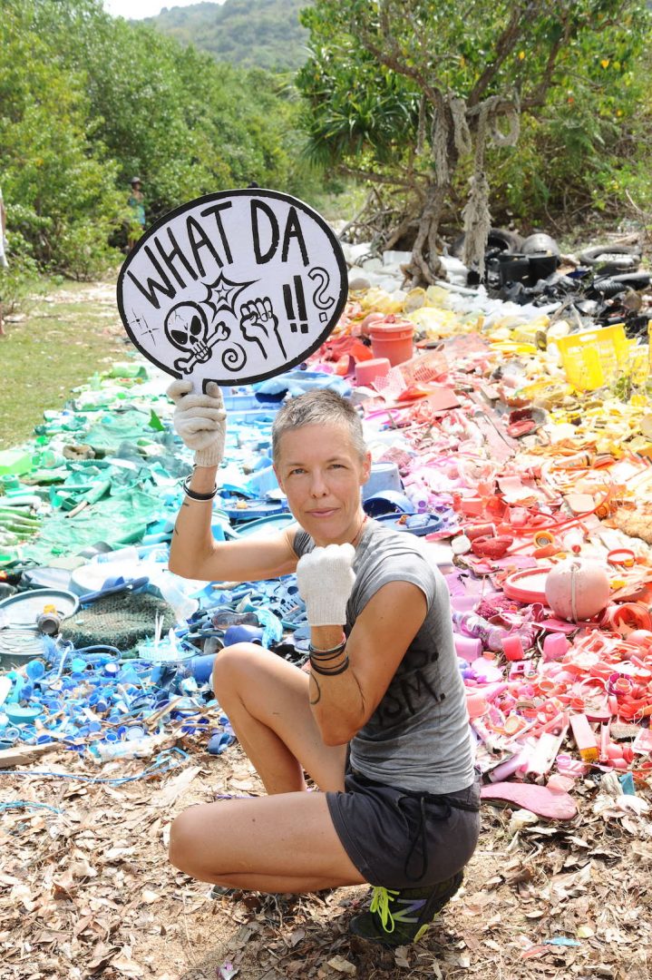 River Of Rubbish 2014, Liina Klauss in action