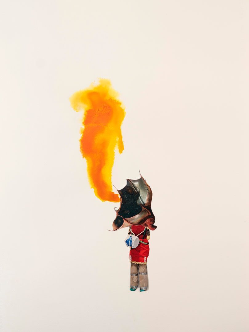 Maria Thurn und Taxis 6 Maria Thurn und Taxis Firer Eater II, 2019 Collages and watercolour on paper 76 x 57 cm