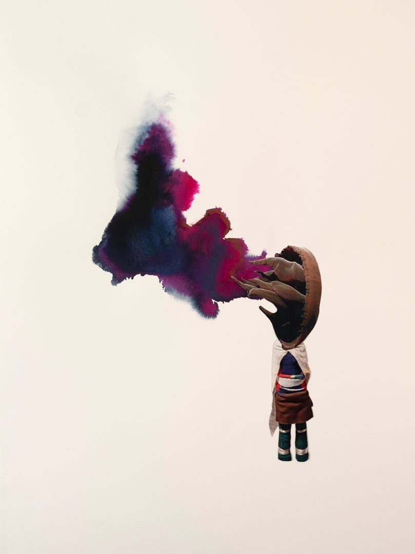 Maria Thurn und Taxis 8 Maria Thurn und Taxis Fire Eater IV, 2019 collages and watercolour on paper 76 x 57 cm