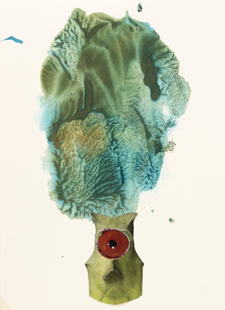 Maria Thurn und Taxis Bad hair day, 2019 Collages and watercolour on paper 31 x 23 cm Maria Thurn und Taxis Bad hair day, 2019 Collages and watercolour on paper 31 x 23 cm