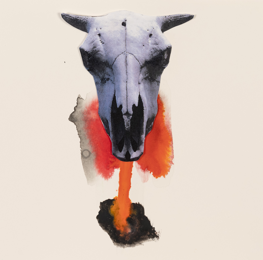 Maria Thurn und Taxis In Memory of O’Keeffe, 2019 collages and watercolour on paper 20 x 20 cm Maria Thurn und Taxis In Memory of O’Keeffe, 2019 collages and watercolour on paper 20 x 20 cm