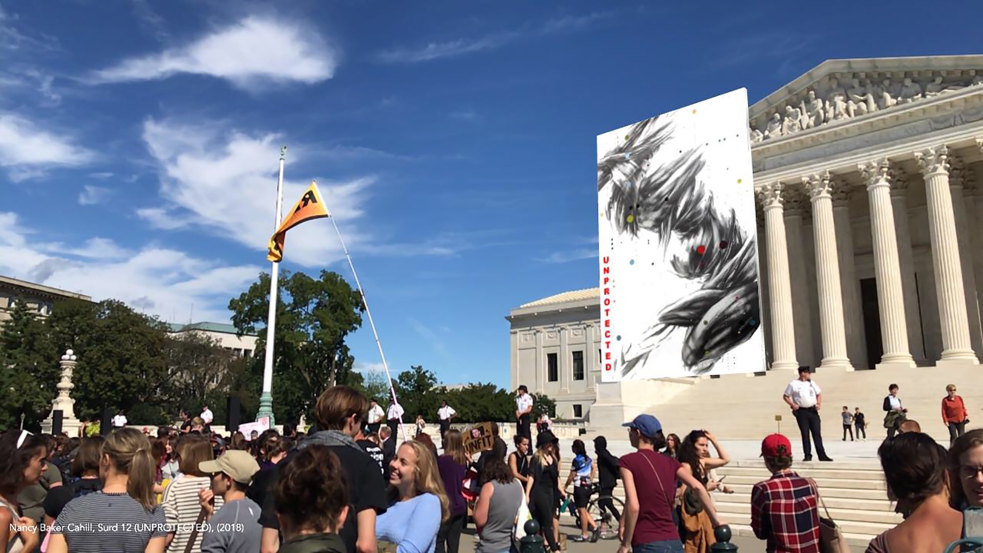Art et activisme: NANCY BAKER CAHILL + Coordinates projet 5 Nancy Baker Cahill, Surd 12: UNPROTECTED, October 2018, United States Supreme Court
