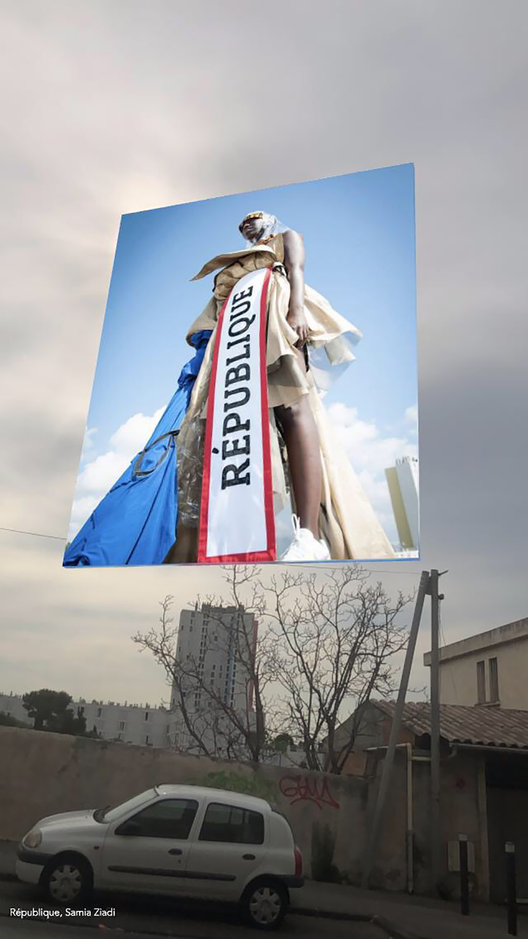 Art et activisme: NANCY BAKER CAHILL + Coordinates projet 3 Samia Ziadi, République, 2019, Marseille