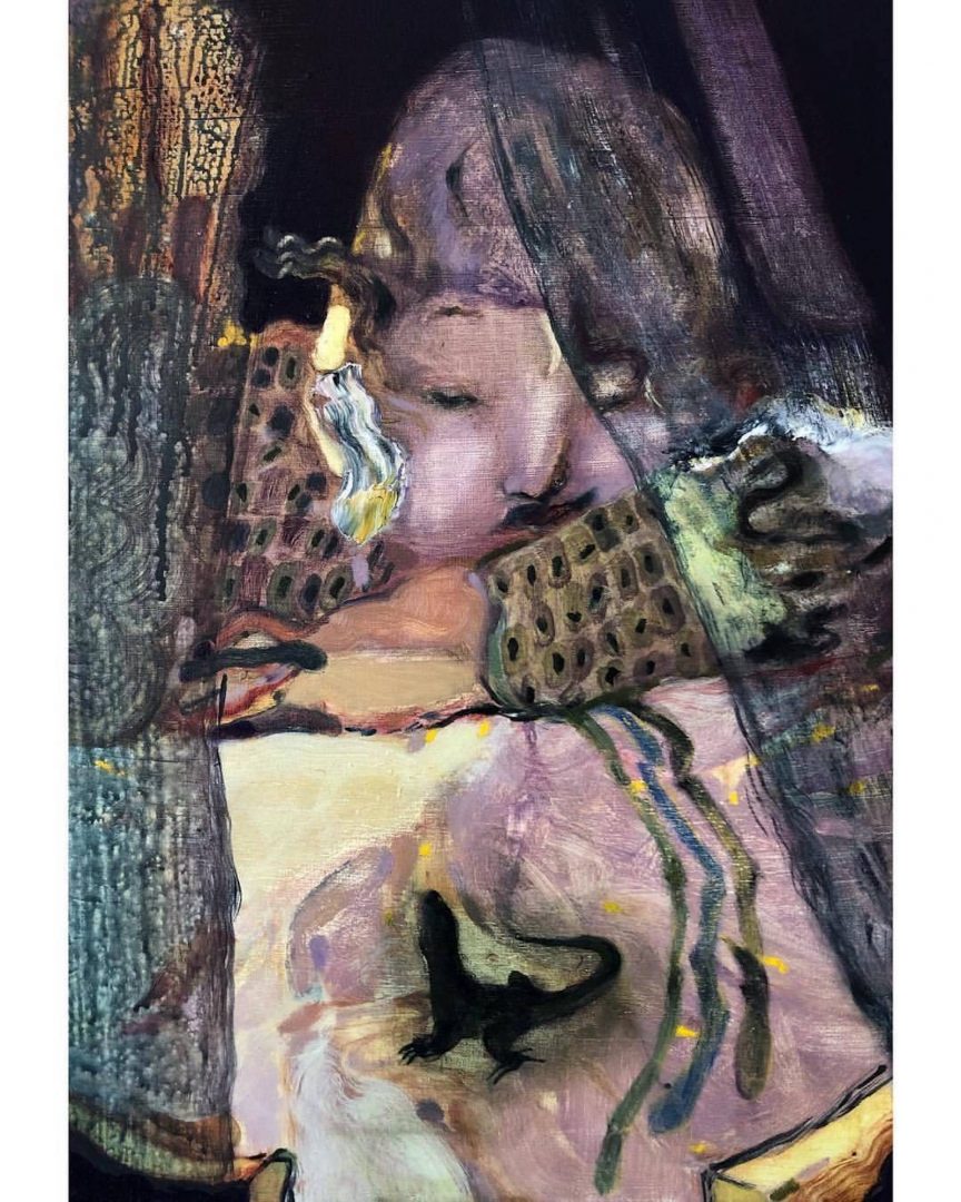 Guglielmo Castelli 6 Guglielmo Castelli, howsoon is now? 2019, mix technique on canvas, 50 x 35 cm