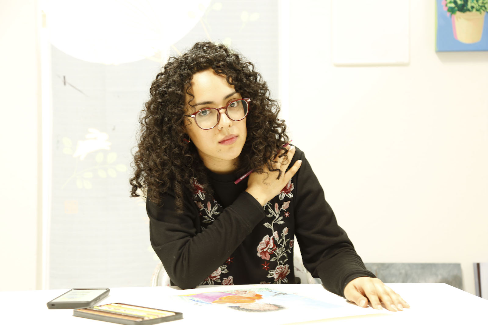 Marianna Olague 3 Marianna Olague in her studio at Cranbrook Academy of Art in Bloomfield Hills, Michigan, 2018. Photo credit: Conrad Egyir