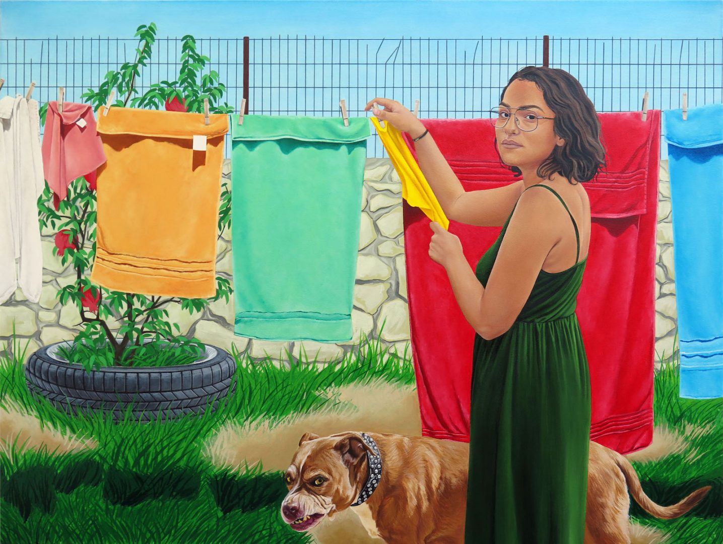 Marianna Olague 2 Marianna Olague, Perro Bravo, 2018, Acrylic and oil on canvas, 36 x 48 in