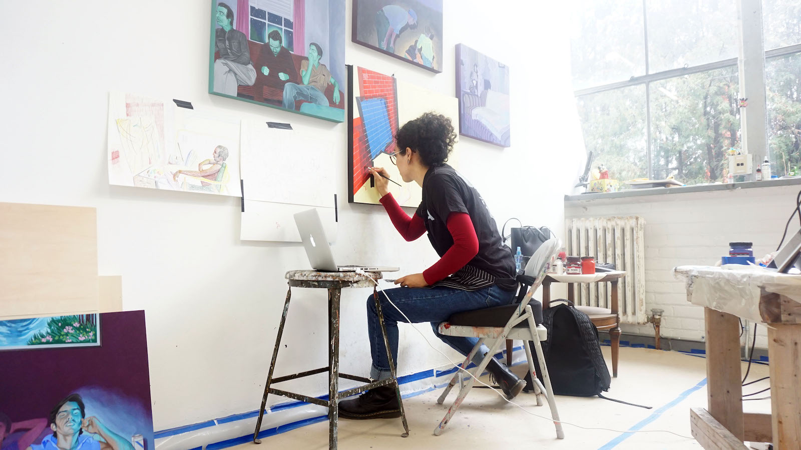 Marianna Olague 12 Marianna Olague in her studio at Cranbrook Academy of Art in Bloomfield Hills, Michigan, 2018. Photo credit: Conrad Egyir