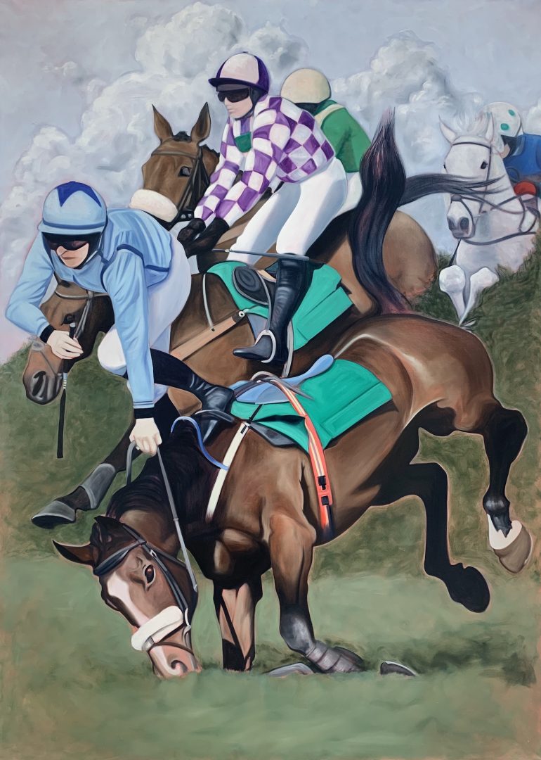 Lydia Blakeley, The Fall of the Damned 2019 Oil on linen 250 x 180 cm