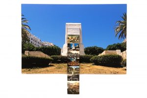 Katia Kameli, Trou de Mémoire, 2018 Installation, Fotocollage, Pigmentdruck, 80 x 120 cm | Installation, photo collage, pigment print, 80 x 120 cm Courtesy the artist