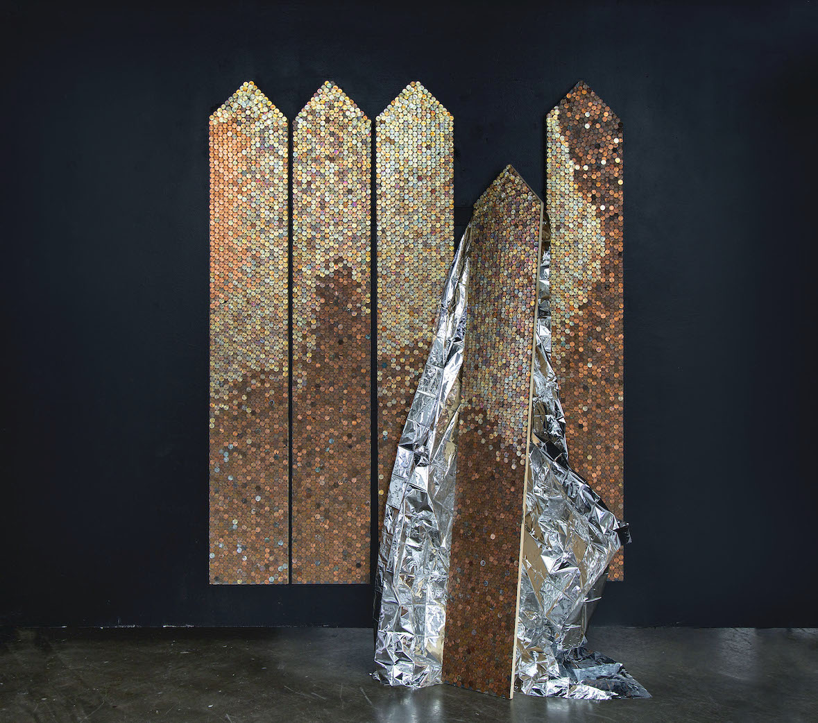 VOLTA NEW YORK 2020 11 Yaw Owusu, In-Between Excapes, 2019, installation view.