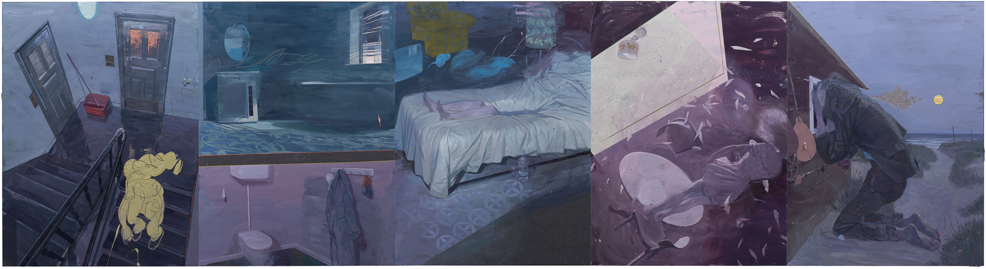 RUPRECHT VON KAUFMANN 15 Ruprecht von Kaufmann, In the House, 2017, Öl auf Linoleum auf Aluminium, 200 x 750 cm