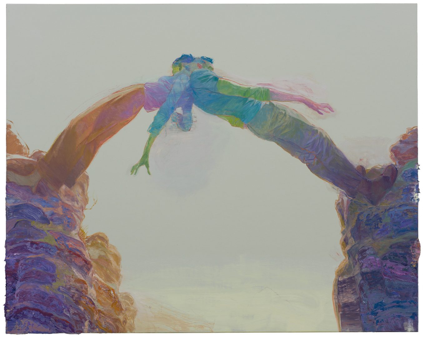 VOLTA NEW YORK 2020 2 Ruprecht von Kaufmann, Regenbogen, 2019, Öl auf Linoleum auf Holz, 122,5 x 153 cm,
Courtesy Galerie Thomas Fuchs