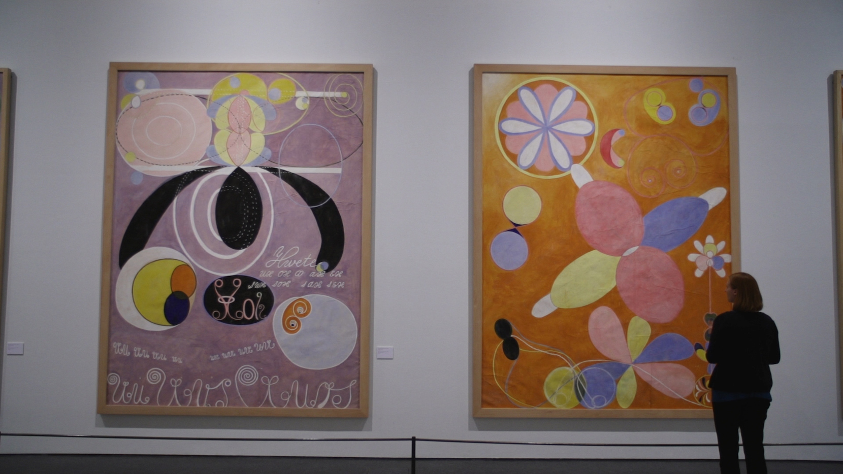 Filmstill, Jenseits des Sichtbaren, Halina Dyrschka vor den Großen 10, Hilma af Klint