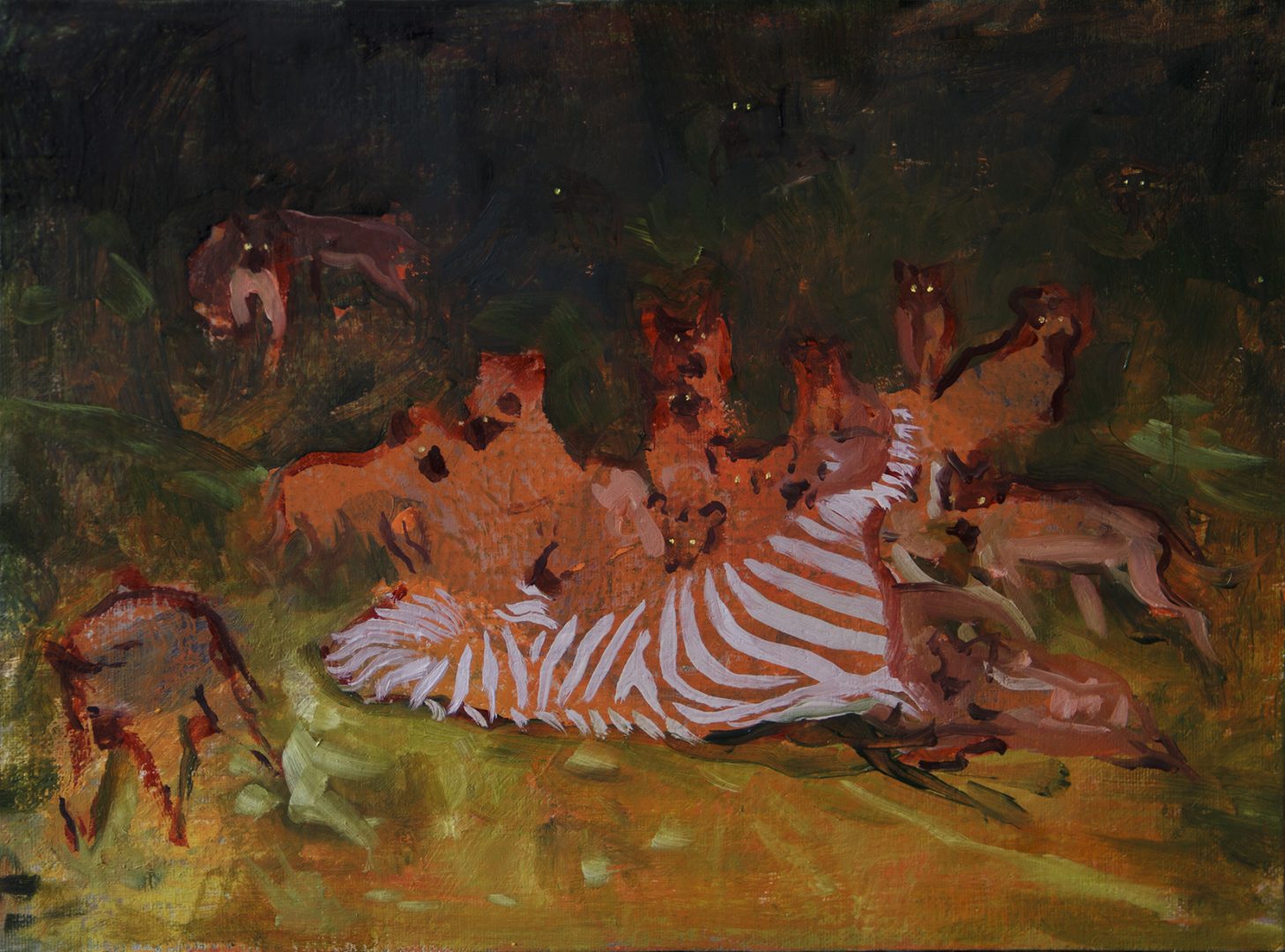 Lorella Paleni, Seekers, Oil on board, 30,5x40,5cm