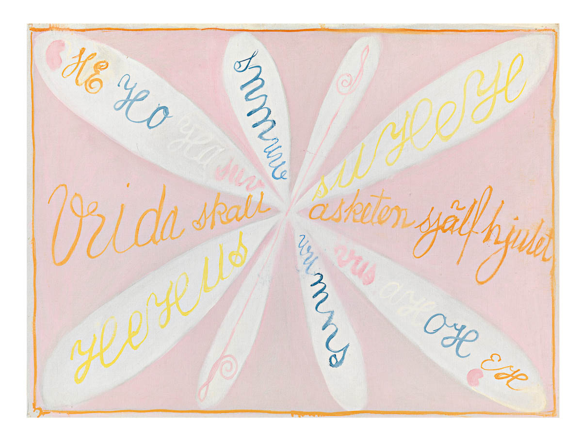 HILMA AF KLINT #2 17 Hilma af Klint, Serie WU/Rosen, Grupp II, nr 5. Erosserien, 1907 Olja puk 61 x 82 cm