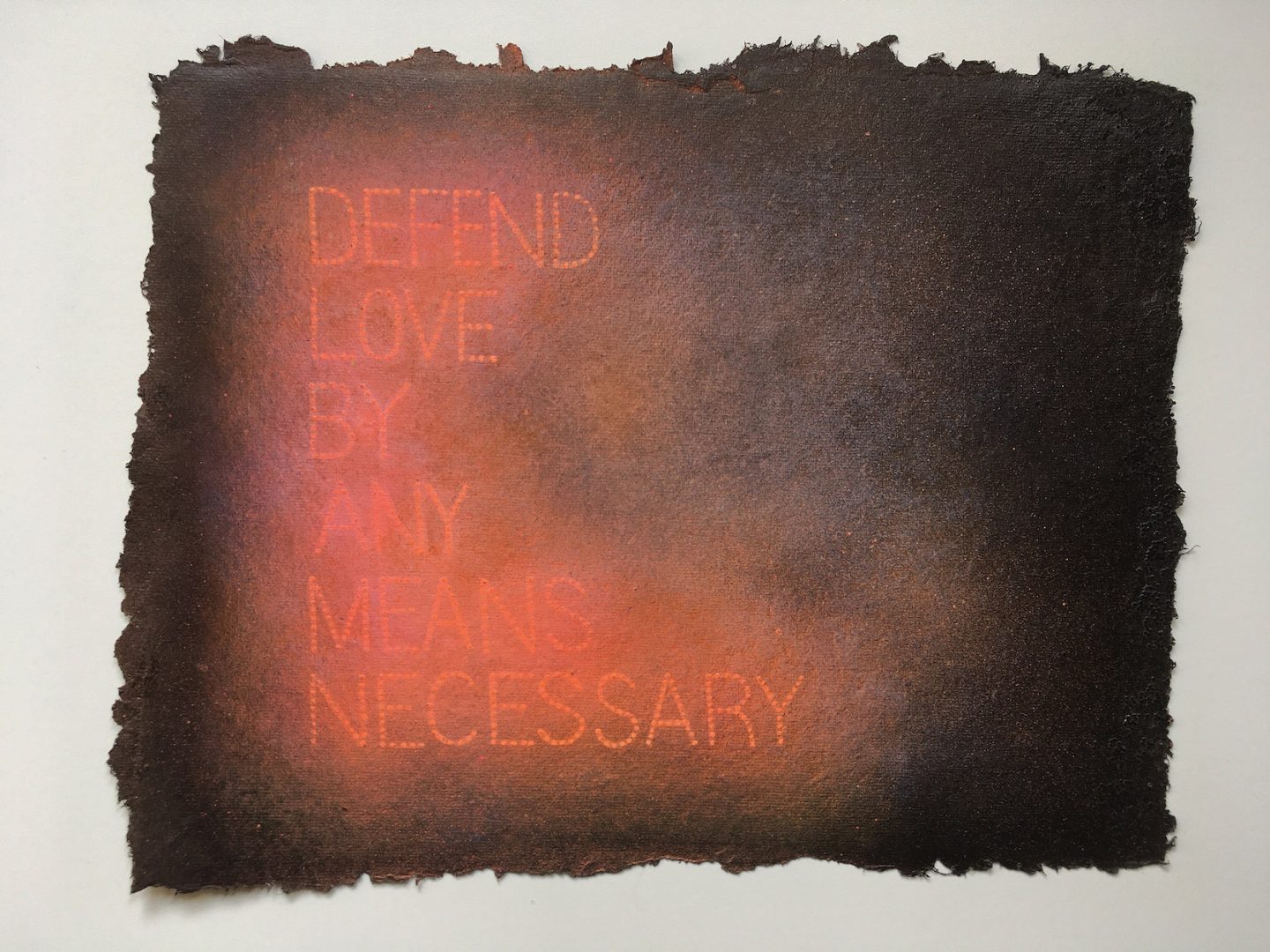 Renée Stout, The Mandate was Given
2020, Latex, acrylic and spay paint and glitter on handmade paper, 9 x 11 inches, Photo by the artist
