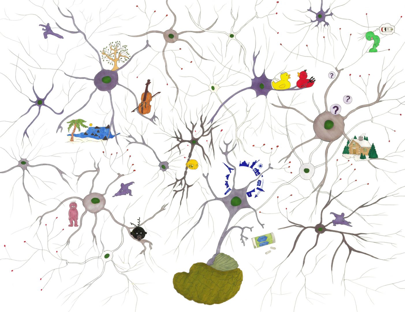 JEANNE SUSPLUGAS 4 In my Brain, 2018, encre sur papier © Jeanne Susplugas