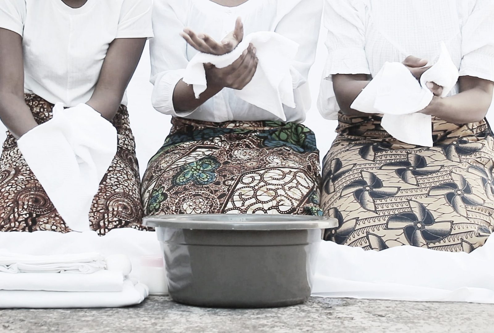 Stills from … these practices are done in sharing her stories (2020), four Channel Video, photo Gladys Kalichini 