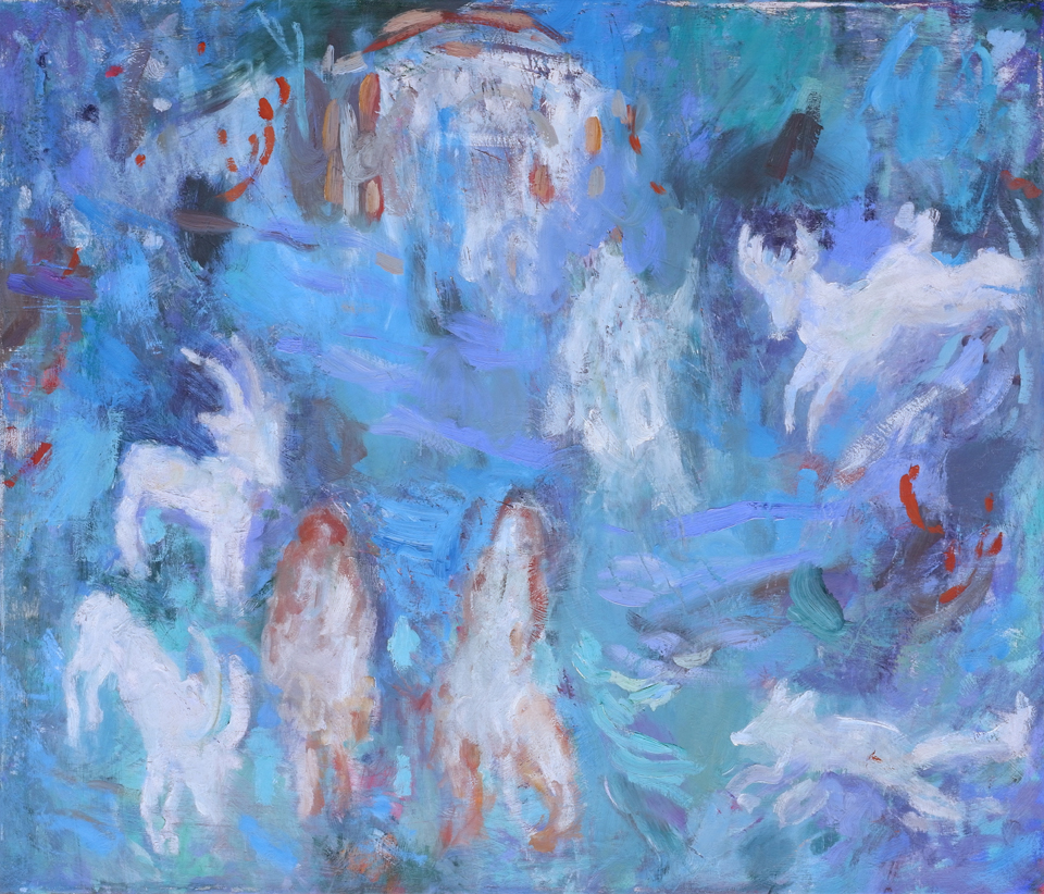 Franziska Güttler, Tiergarten, 60x70cm, Öl auf Leinwand 2020