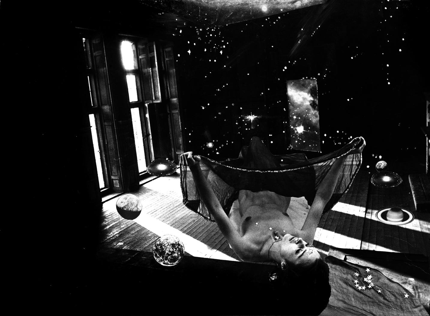 PENNY SLINGER 17 Penny Slinger, Celestial Tabernacle, photo collage on card 1970-77, from An Exorcism