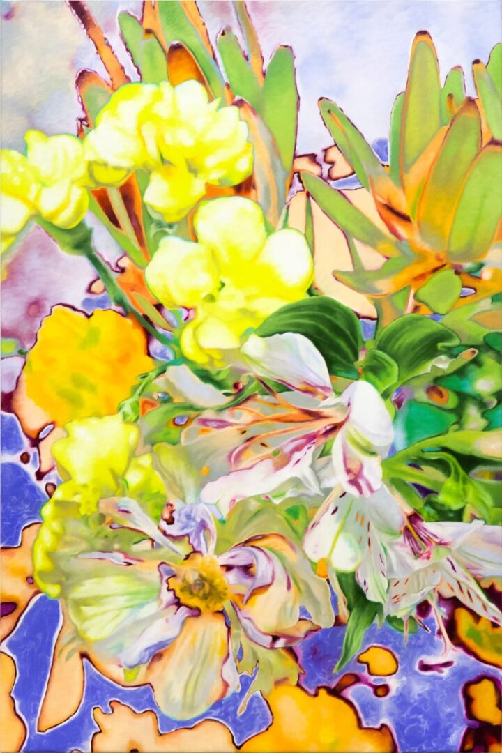 MARTINE POPPE 16 Martine Poppe, Everyday pleasures, 2022, oil on polyester restoration fabric
100 x 70 cm || Late Bloomer, 2022
oil on polyester restoration fabric
90 x 60 cm