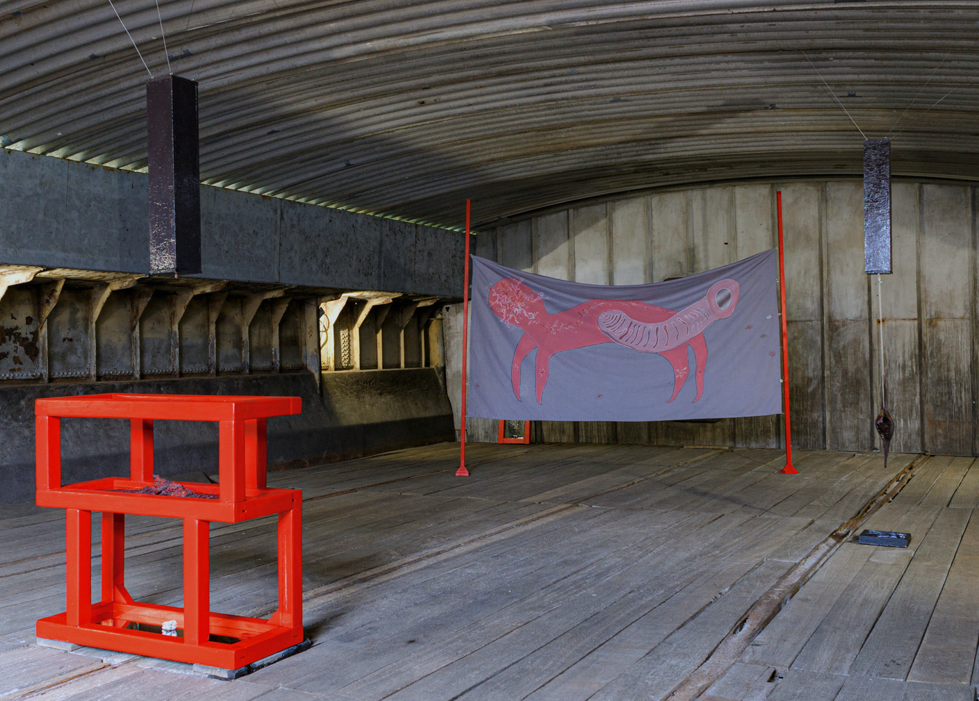 Installation view, Monika Dorniak – the ease with which [a] may be distorted under the action of [b], Hosek Contemporary, 2023, Photographer: Mari Vass