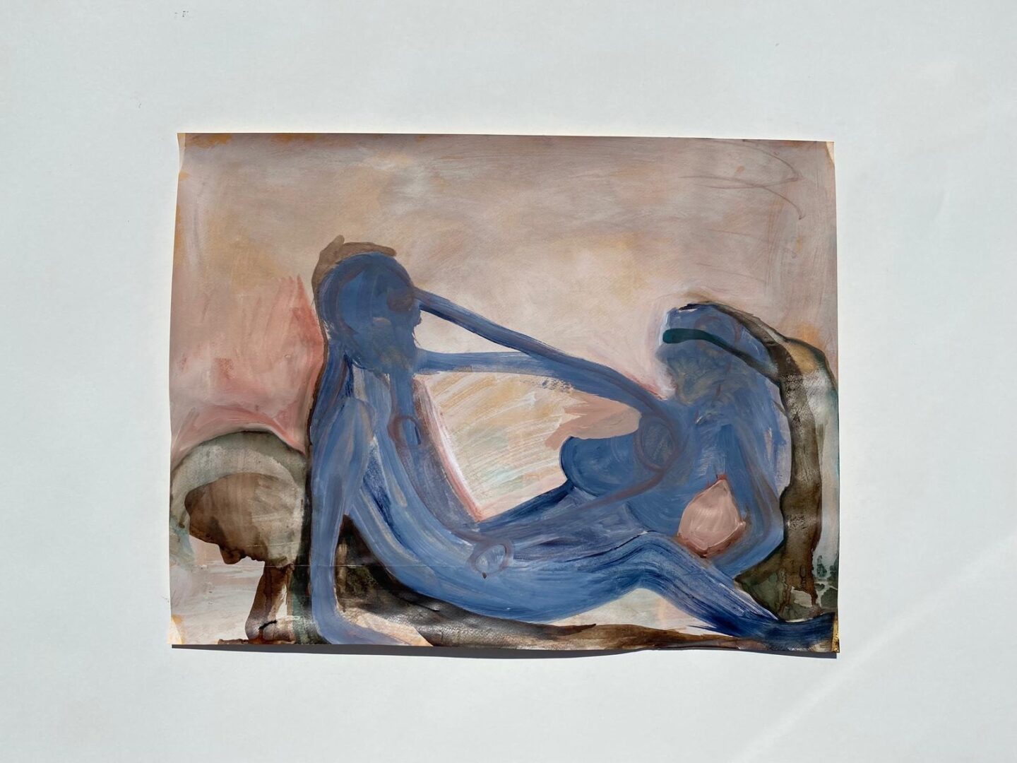 Zina Al-Shukri: An Unveiling 13 ‘Shadow Work’ 22in x 30in acrylic, nupastel and walnut ink on paper 2022